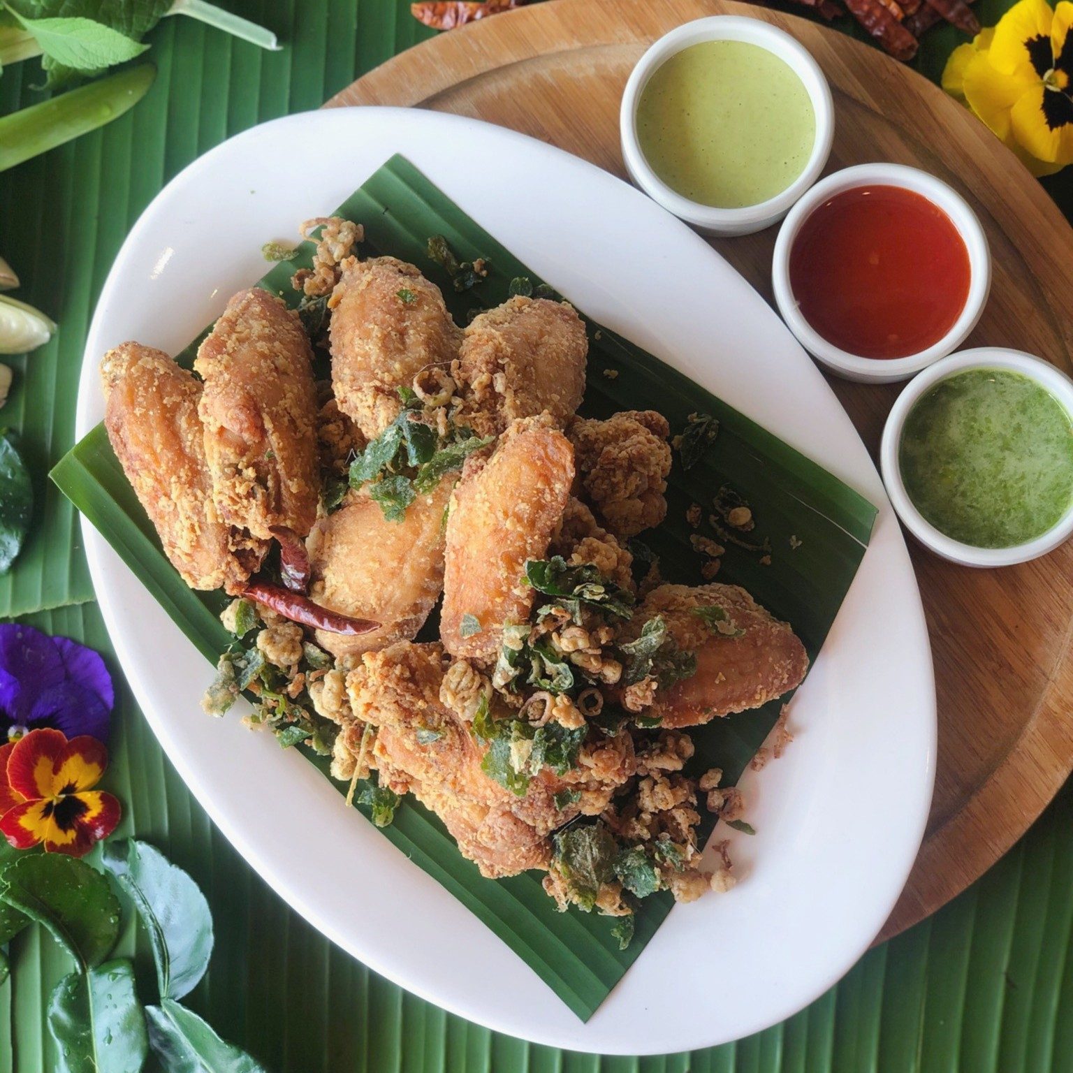 Tom Yum Crunch Wings.